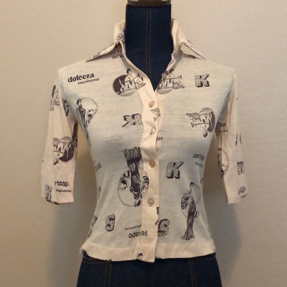 Totally Vintage Button Up Hitachi Shirt!